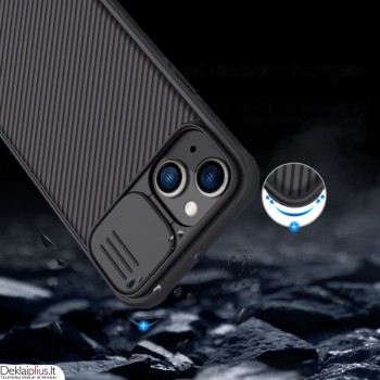 Nillkin Camshield dėklas su kameros apsauga - juodas (telefonui Apple Iphone 14 Plus)